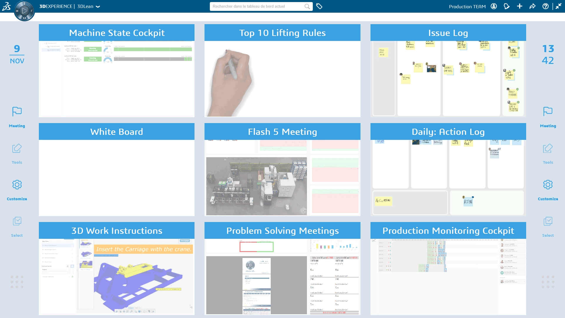 3DEXPERIENCE Lean Team Player 基于团队上下文和目标的可定制视图